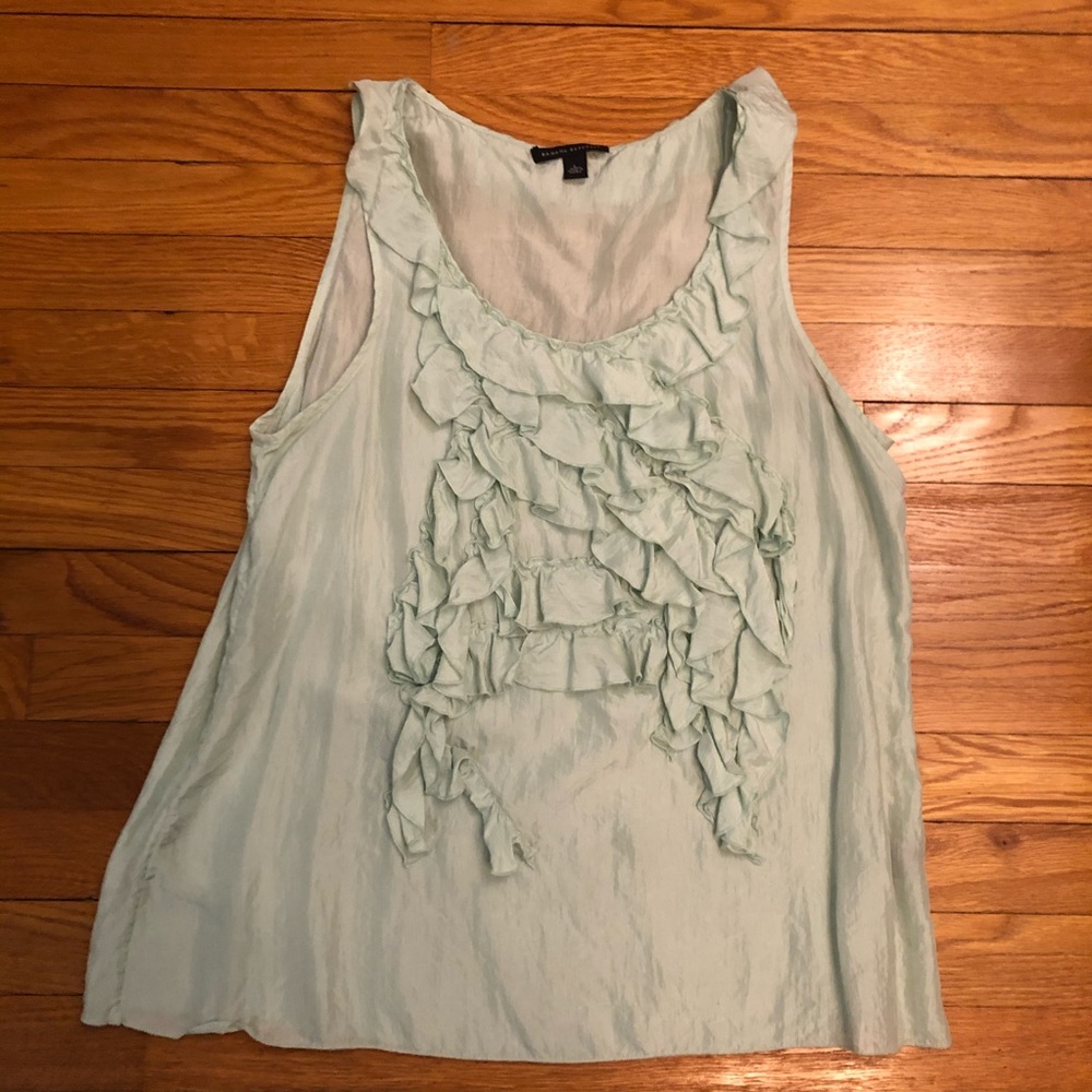 Banana Republic silk ruffle tank top Large